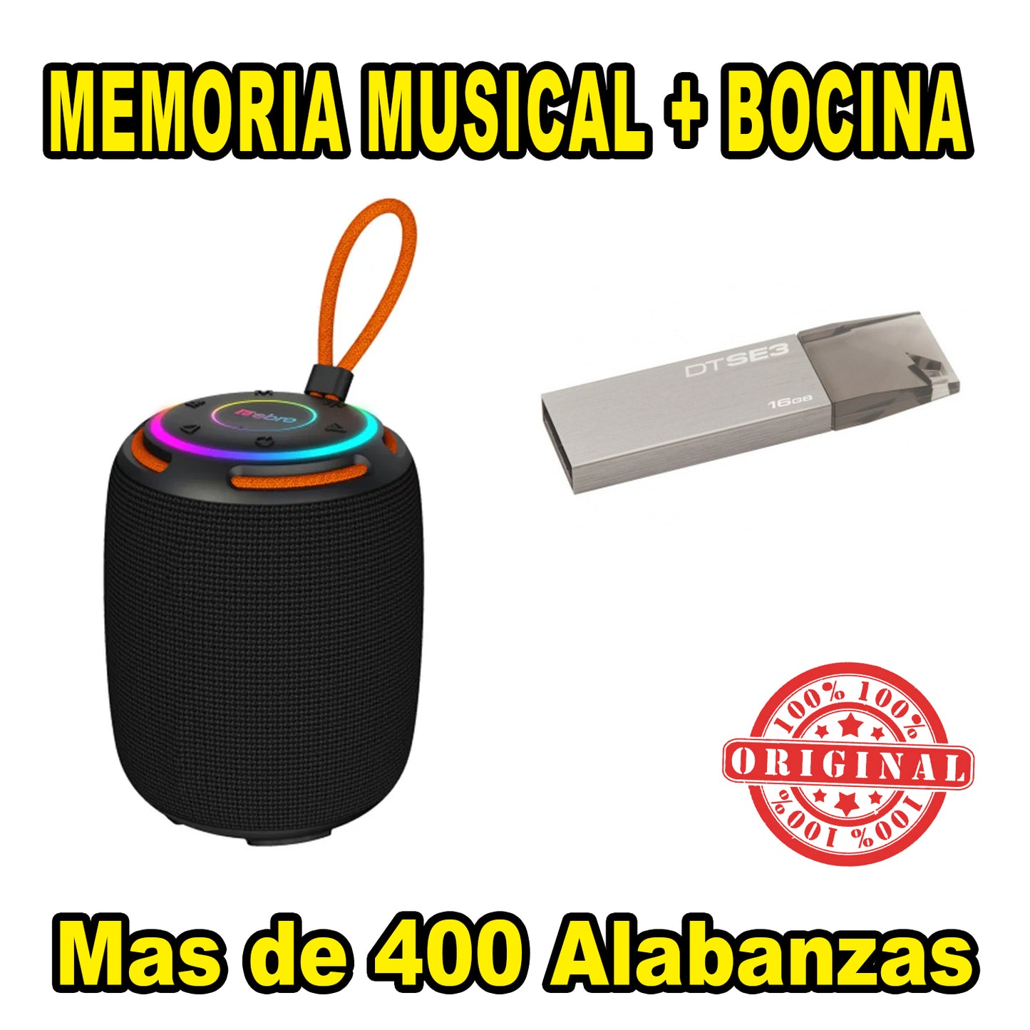 OFERTA BOCINA Y MEMORIA MUSICAL USB - GOSPEL MUSICA CRISTIANA